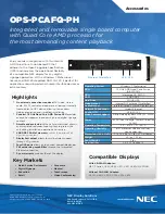 Preview for 1 page of NEC MultiSync V463 Product Specifications