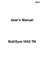 Preview for 1 page of NEC MultiSync V463 User Manual