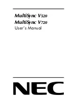 NEC MultiSync V520 User'S Manual And Safety Manual preview