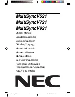 Preview for 1 page of NEC MultiSync V521 User Manual