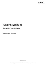 NEC MultiSync V554Q-AVT2 User Manual preview