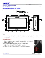 Предварительный просмотр 2 страницы NEC MultiSync V651-TM Installation Manual