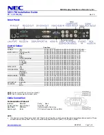 Preview for 7 page of NEC MultiSync V651-TM Installation Manual