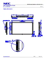 Предварительный просмотр 3 страницы NEC MultiSync V651 Installation Manual