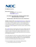 Предварительный просмотр 1 страницы NEC MultiSync V652-TM Manual