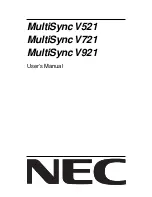 NEC MultiSync V721  60000531 60000531 User Manual предпросмотр