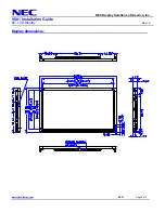 Предварительный просмотр 3 страницы NEC MultiSync V801 Installation Manual