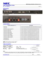 Предварительный просмотр 8 страницы NEC MultiSync V801 Installation Manual