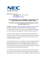 NEC MultiSync V801 Manual preview