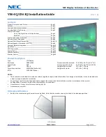 NEC MultiSync V864Q Installation Manual preview
