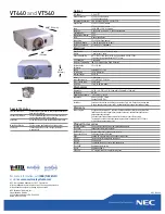 Preview for 2 page of NEC MultiSync VT440 Specifications