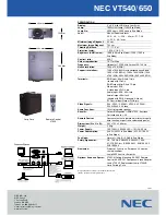 Предварительный просмотр 2 страницы NEC MultiSync VT540 Specification