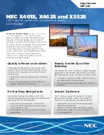 NEC MultiSync X401S Specifications preview