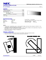 NEC MultiSync X431BT Installation Manual предпросмотр