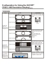 Предварительный просмотр 3 страницы NEC MultiSync X431BT User Configuration Manual