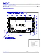 Preview for 4 page of NEC MultiSync X461UNV Installation Manual