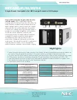 NEC MultiSync X462HB Brochure preview