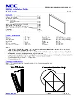 NEC MultiSync X462UN Installation Manual preview
