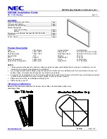 NEC MultiSync X463UN Installation Manual предпросмотр