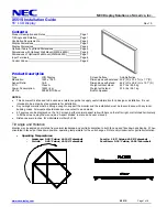 NEC MultiSync X551S Installation Manual preview