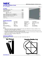 Предварительный просмотр 1 страницы NEC MultiSync X551UN Installation Manual