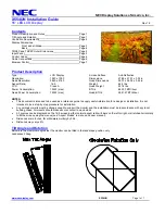 NEC MultiSync X554UN Installation Manual preview
