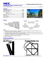 Preview for 1 page of NEC MultiSync X555UNS Installation Manual