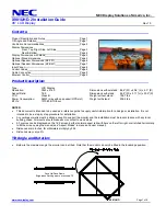 Preview for 1 page of NEC MultiSync X981UHD-2 Installation Manual