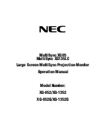 Preview for 1 page of NEC MultiSync XG-1352 Operation Manual