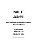 Preview for 1 page of NEC MultiSync XG135LC Installation Manual