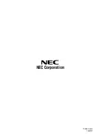 Preview for 20 page of NEC MultiSync XG135LC Installation Manual