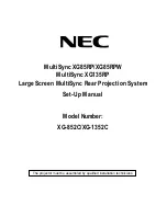 Preview for 1 page of NEC MultiSync XG85RP-CH Setup Manual