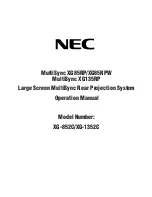 NEC MultiSync XG85RP Operation Manual preview