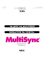 NEC MultiSync XM29 Plus User Manual preview