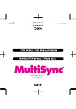 NEC MultiSync XM29 Xtra User Manual preview