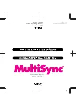 Preview for 1 page of NEC MultiSync XM37 Xtra User Manual