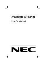 NEC MultiSync XP17 User Manual preview