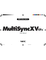 NEC MultiSync XV17+ User Manual preview