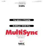 NEC MultiSync XV29 Plus User Manual предпросмотр