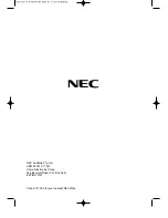 Preview for 21 page of NEC N364E Operating Instructions Manual