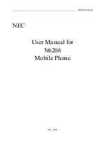 Preview for 1 page of NEC N6206 User Manual