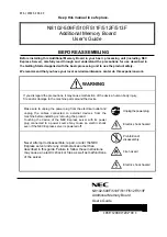 Предварительный просмотр 1 страницы NEC N8102-509F User Manual