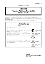 Preview for 5 page of NEC N8115-13 User Manual