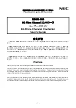 Preview for 1 page of NEC N8403-034 User Manual