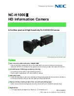 Preview for 1 page of NEC NC-H1000? Specification