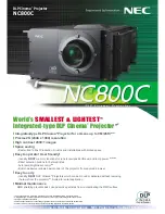 Preview for 1 page of NEC NC800C Specifications