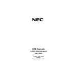 Preview for 1 page of NEC NCS Console 4.0 User Manual
