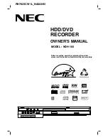 Предварительный просмотр 1 страницы NEC NDH-160 Owner'S Manual