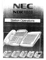 Preview for 1 page of NEC NDK 9000 Operations