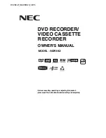 NEC NDRV-62 Owner'S Manual preview